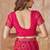 Rani pink bandhani printed chiffon saree with unstitched blouse