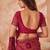 Dark maroon bandhani printed chiffon saree with unstitched blouse