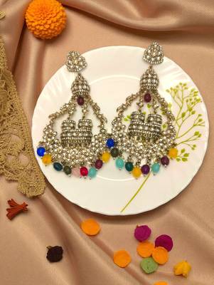 Multicolour deginer party wear earrings for woman 1