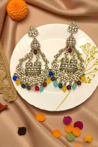 Multicolour deginer party wear earrings for woman