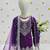 Natural Pure Heavy Creap Silk Embroidery Work Purple Readymade Salwar Suit