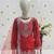 Natural Pure Heavy Creap Embroidery Work Red Readymade Salwar Suit