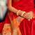 Dark red soft silk party wear designer saree