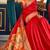 Dark red soft silk party wear designer saree