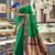 Green soft silk party wear designer saree