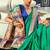 Green soft silk party wear designer saree
