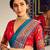Aqua blue soft silk party wear designer saree