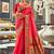 Dark pink soft silk party wear designer saree
