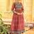 Women Gorgeous Bandhani Printed Faux Georgette Fabric Flared Gown