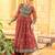 Women Gorgeous Bandhani Printed Faux Georgette Fabric Flared Gown