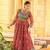 Women Gorgeous Bandhani Printed Faux Georgette Fabric Flared Gown