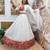 white Embroidered Georgette Full Stitched with Flared Lehenga Choli