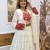 white Embroidered Georgette Full Stitched with Flared Lehenga Choli