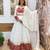 white Embroidered Georgette Full Stitched with Flared Lehenga Choli