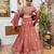 dark orange Embroidered Shimmer Full Stitched with Flared Lehenga Choli