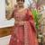 dark orange Embroidered Shimmer Full Stitched with Flared Lehenga Choli