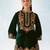 Green embroidered velvet semi stitched patiyala suit