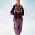 Purple embroidered velvet semi stitched patiyala suit