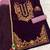 Purple embroidered velvet semi stitched patiyala suit