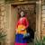Women Gorgeous Bandhani Printed Faux Georgette Fabric Flared Gown