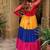 Women Gorgeous Bandhani Printed Faux Georgette Fabric Flared Gown