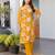  Women's Cotton Blend Floral Straight Printed Kurta Pant With Dupatta | kurta sets for woman