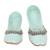 Mint green solid leather juttis
