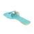 Turquiose solid leather flats