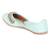 Mint green solid leather juttis