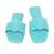 Turquiose solid leather flats