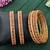 High gold polish bangles set with ruby & green stones, traditional ethnic jewelry for women 4 pcs set