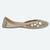 Gold mirror embroidered leather juttis