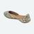 Gold mirror embroidered leather juttis