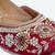 Maroon embroidered leather juttis