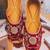 Maroon embroidered leather juttis