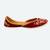 Maroon embroidered leather juttis