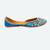 Blue embroidered leather juttis