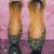 Black embroidered leather juttis