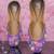 Purple embroidered leather juttis
