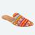 Multicolor embroidered leather mules