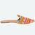 Multicolor embroidered leather mules