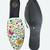 White embroidered leather mules