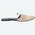 Gold embroidered leather mules