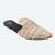 Gold embroidered leather mules