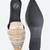 Gold embroidered leather mules