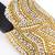 Gold embroidered leather mules