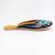 Blue embroidered leather mules