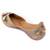 Gold embroidered leather juttis