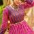 Women Gorgeous Bandhani Printed Faux Georgette Fabric with Flared Gown