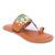 Brown embroidered leather kolhapuris